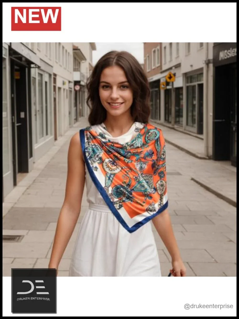 Silky Soft Polyester Square Head Scarf 35 Inches Fashion Bandana